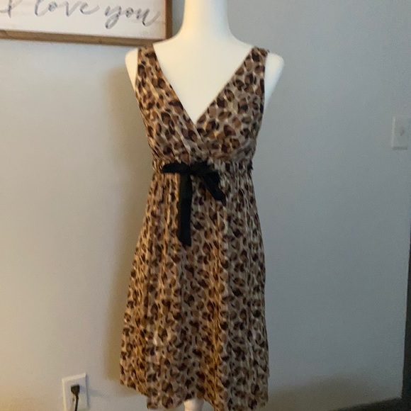 Bcbg silk animal print cocktail dress size 4 - Picture 2 of 13